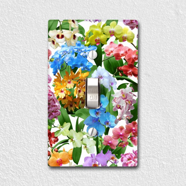 Tropical Floral Orchids Light Switch Cover (Creator Uploaded)