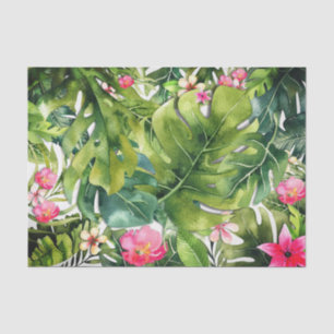 Tropical Floral Palm Leaves Botanical Chic Summer Tissue Paper