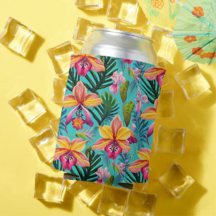 Tropical Floral Palms Can Cooler