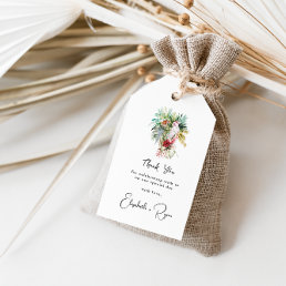 Tropical Floral Palms | Wedding Thank You Gift Tags