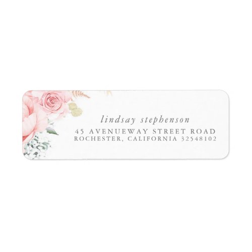 Tropical Floral Pampas Grass Wedding Label