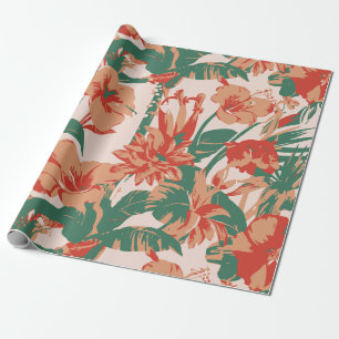 Tropical Floral Paradise Wrapping Paper