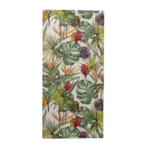 Tropical Floral Pattern Cloth Napkin