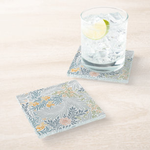 Tropical Floral pattern design Glass Coaster