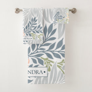 Tropical Floral pattern leaf design Bath Towel Set