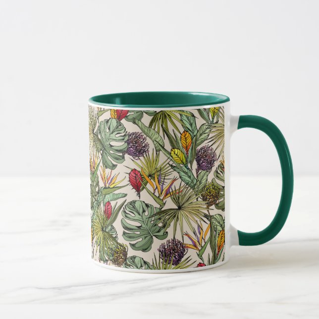 Tropical Floral Pattern Mug (Right)