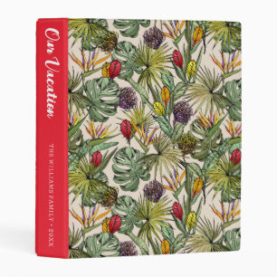 Tropical Floral Pattern   Our Vacation Mini Binder