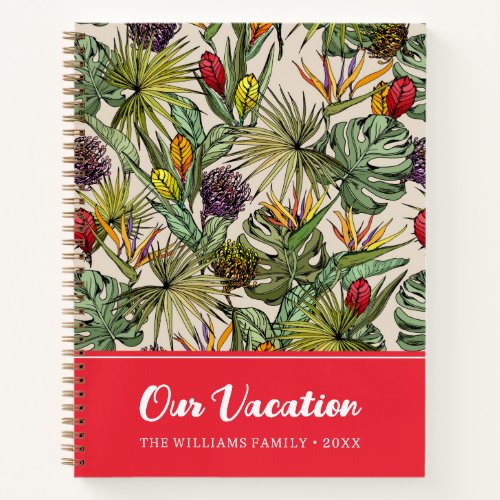 Tropical Floral Pattern  Our Vacation Notebook