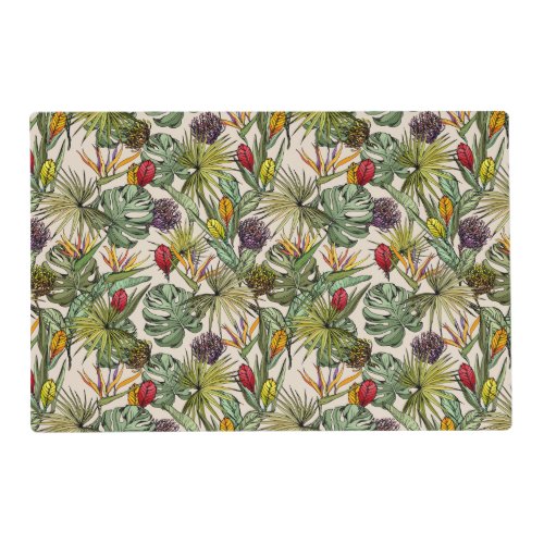 Tropical Floral Pattern Placemat