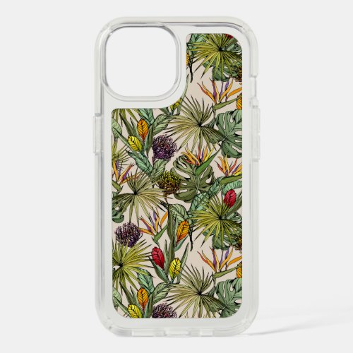 Tropical Floral Pattern iPhone 15 Case