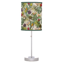 Tropical Floral Pattern Table Lamp