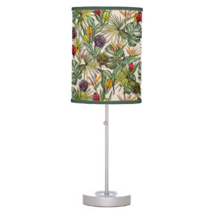 Tropical Floral Pattern Table Lamp