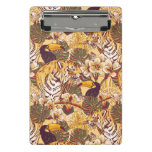 Tropical Floral Pattern With Tiger Mini Clipboard