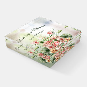 Tropical Floral Personal Office Paperweight