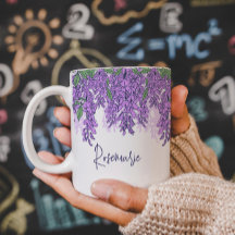 Tropical floral Personalized name mug