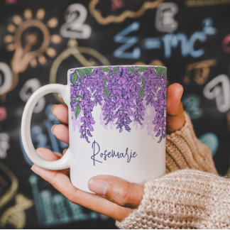 Tropical floral Personalized name mug