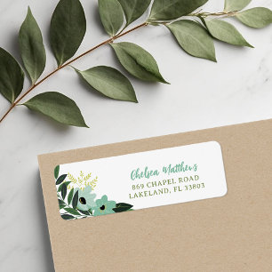 Tropical Floral Personalized Return Address Label