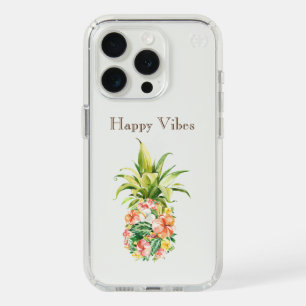 Tropical Floral Pineapple iPhone 15 Pro Case