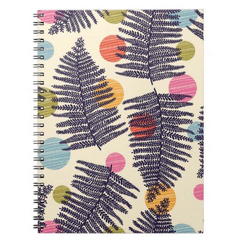 Tropical Floral Polka Exotic Vintage Design Notebook