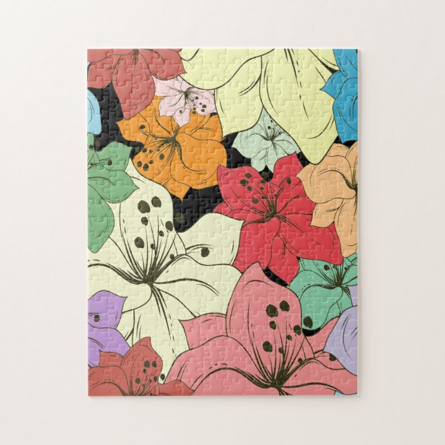 Tropical Floral Puzzle (Vertical)