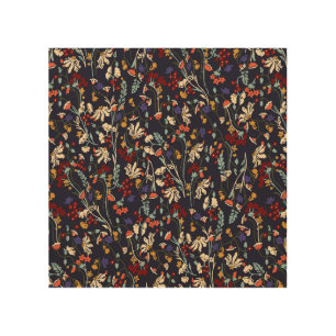 Tropical Floral: Random Botanical Vintage. Wood Wall Art