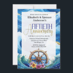 Tropical Floral Sailing Wheel 50th Anniversary  Invitation<br><div class="desc">Tropical Floral Sailing Wheel 50th Anniversary Party Invitation For Women.  Easy To Change The Sample Text To Your Own By Clicking Personalize.  Click Personalize/Edit With Design Tool To Change The Font Type,  Font Color,  Font Size,  Or To Add/Delete/Change The Text Or Design Elements.</div>