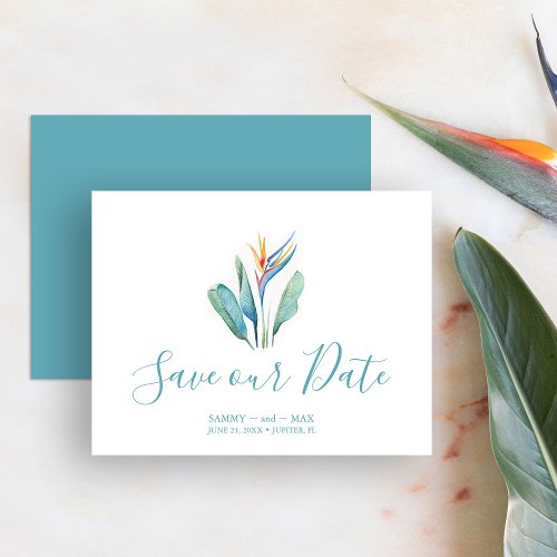 Tropical Floral Save the Date