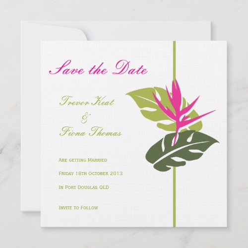 Tropical Floral Save the Date