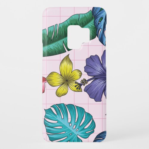 Tropical floral seamless leaves pattern Case_Mate samsung galaxy s9 case