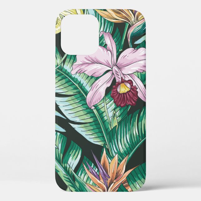 Tropical floral seamless pattern with exotic flowe Case-Mate iPhone case (Back)