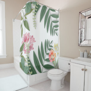 Tropical Floral Shower Curtain