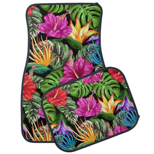 Tropical Floral Summer Mood Pattern Car Floor Mat