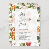 Tropical Floral Surprise Adult 60th Birthday Party Invitation (Front/Back)