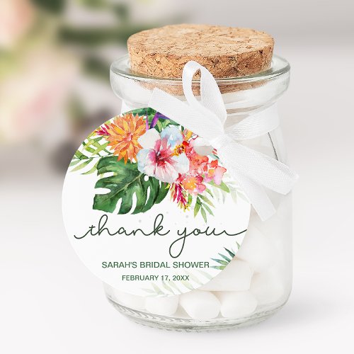 Tropical Floral Thank you Favor Tags