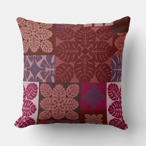 Tropical floral throw pillow