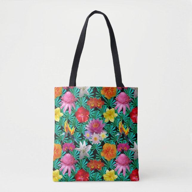 Tropical Floral Tote Bag (Front)