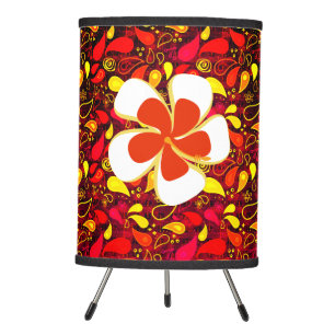 Tropical Floral Tripod Lamp
