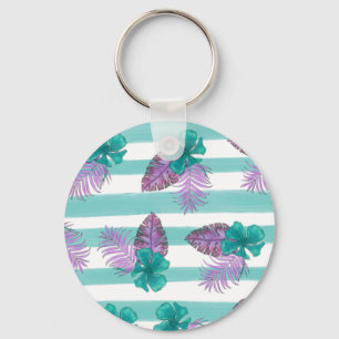 Tropical Floral Umbrella Keychain