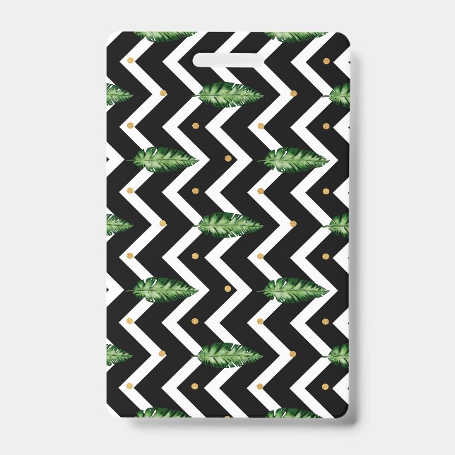 Tropical Floral Vines Badge (Front)