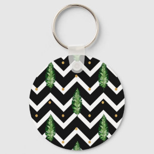 Tropical Floral Vines Keychain