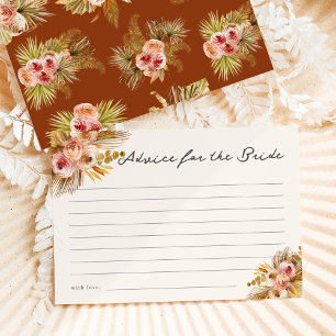 Tropical Floral Vintage Advice for the Bride Enclosure Card