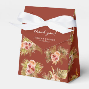 Tropical Floral Vintage Bridal Shower Favor Boxes