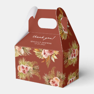 Tropical Floral Vintage Bridal Shower Favor Boxes