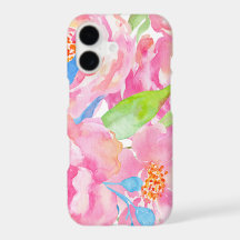 Tropical Floral Watercolor iPhone Cover Case