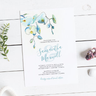 Tropical Floral Watercolor Wedding Stationery