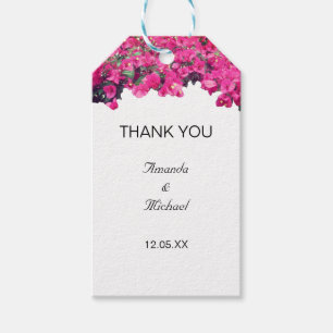 Tropical Floral Wedding Gift Tags