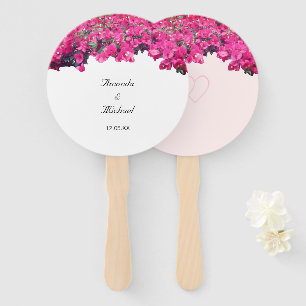 Tropical Floral Wedding Hand Fan