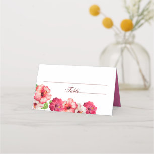 Tropical Floral Wedding Place Card
