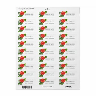 Tropical Floral Wedding Return Address ID475 Label | Zazzle