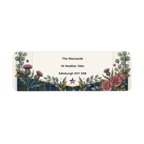 Tropical Floral Wedding Return Address Label